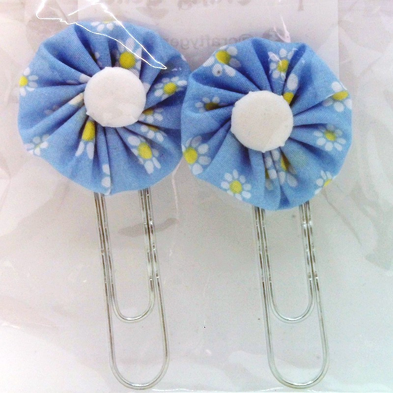 Paperclip Bookmark - Sky Blue Floral