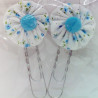 Paperclip Bookmark - White & Blue Ditsy Floral