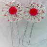 Paperclip Bookmark - White & Pink Ditsy Floral