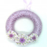 12cm Wool Wreath - Purple