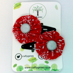 Christmas Hair Clips - Red...