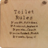 Toilet Rules Plaque