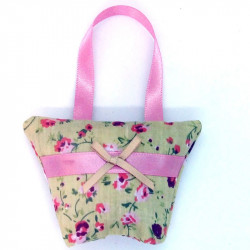 Mini Lavender Handbag - Beige Floral