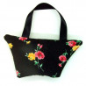 Mini Lavender Handbag - Black Floral