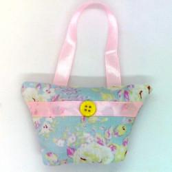 Mini Lavender Handbag - Blue & Pink Floral