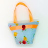 Mini Lavender Handbag - Blue & Orange Floral