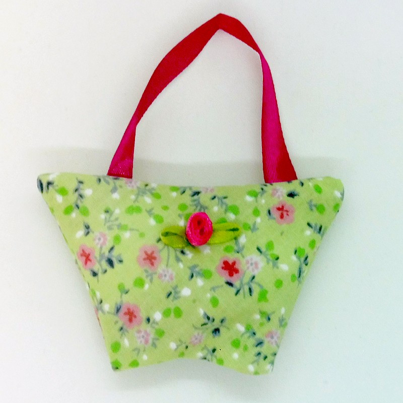 Mini Lavender Handbag - Green Floral
