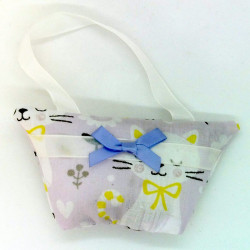 Mini Lavender Handbag - Lilac Cat