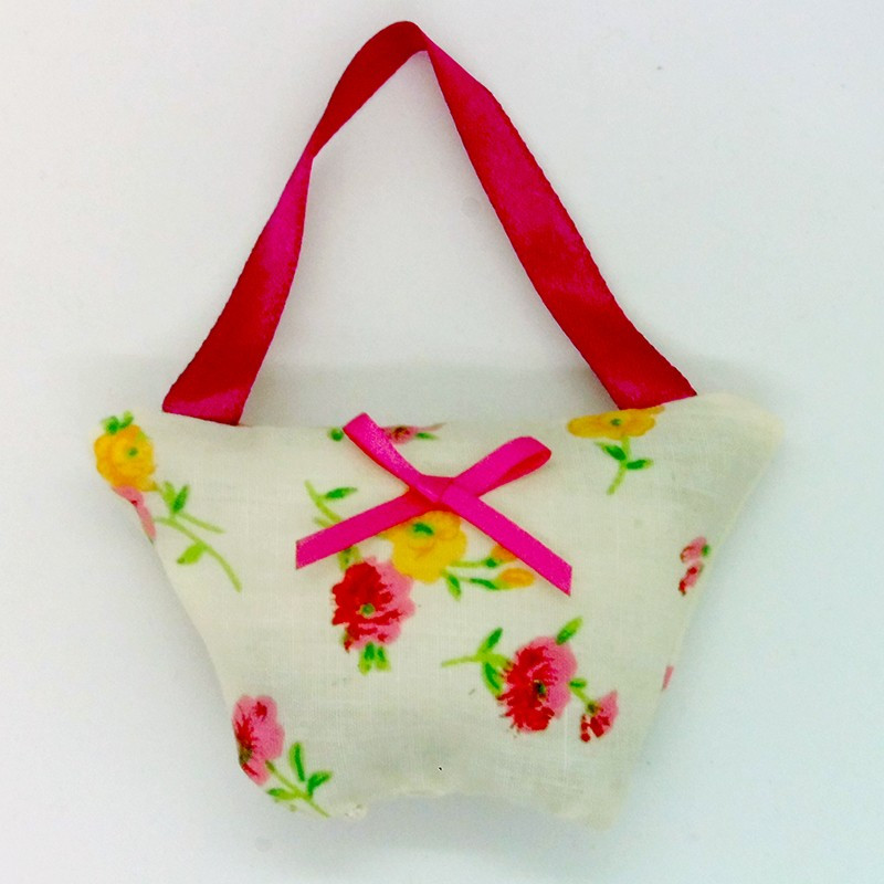 Mini Lavender Handbag - Peach & Cerise Floral
