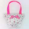 Mini Lavender Handbag - White Floral