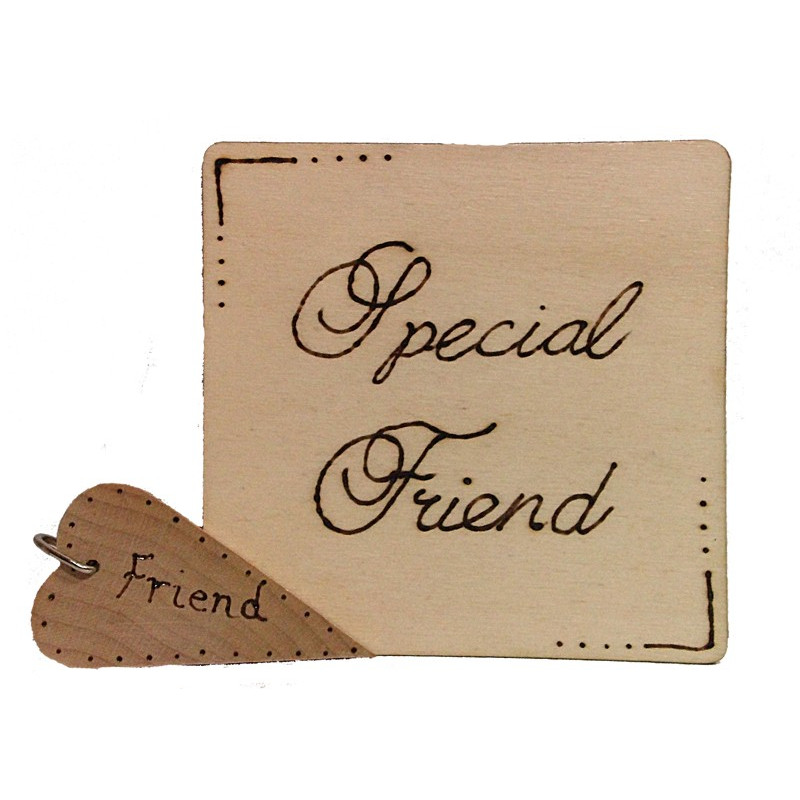2 Piece Gift Set - Friend Coaster & Keyring