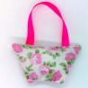 Mini Lavender Handbag - White & Pink Floral