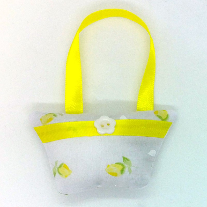 Mini Lavender Handbag - White & Yellow Floral