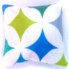 Mini Lavender Pillow - Blue & Green Geometric
