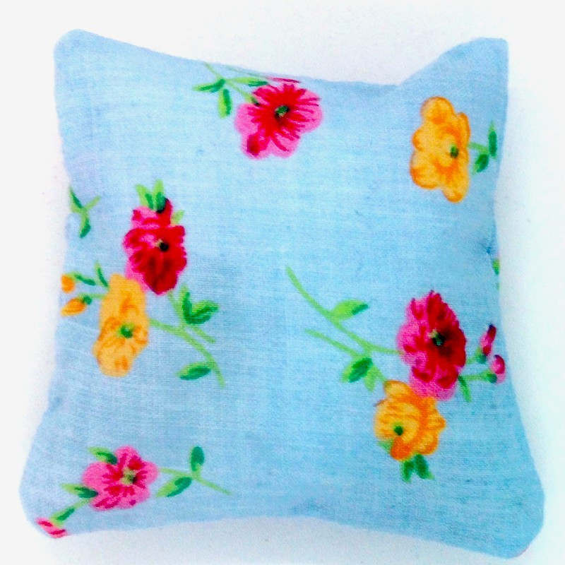 Mini Lavender Pillow - Blue & Orange Floral