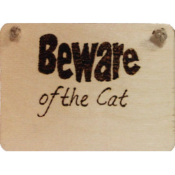 Rectangular Plaque - Beware of the Cat
