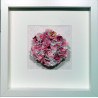 Pink Fabric Flower Framed Picture