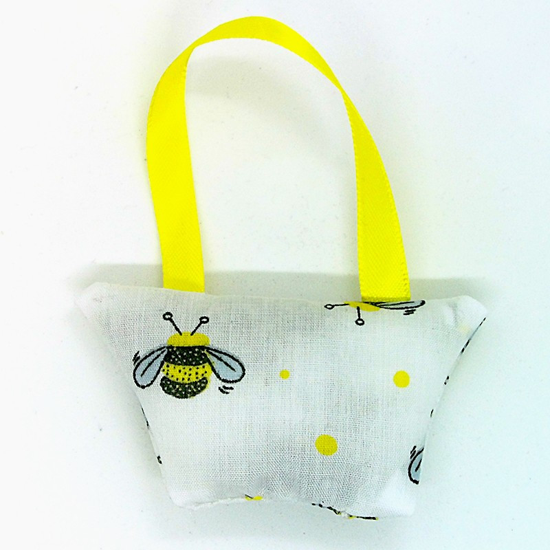 Mini Lavender Handbag - White Bee