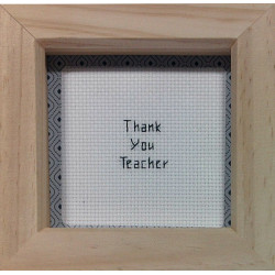Framed Cross stitch - Thank...