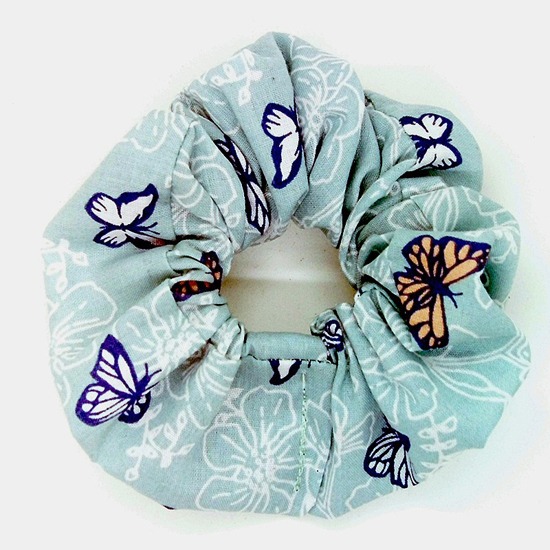 Blue Butterfly Hair Scrunchie