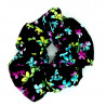 Black Floral Hair Scrunchie