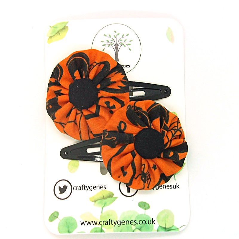 Halloween Orange Hair Clips