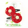 Red Nautical Hair Clips