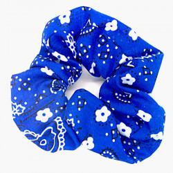 Blue Paisley - Hair Scrunchie