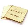 Wooden Drinks Coaster - Grumpys Brew