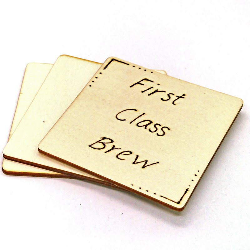 Wooden Coaster - First Class Brew