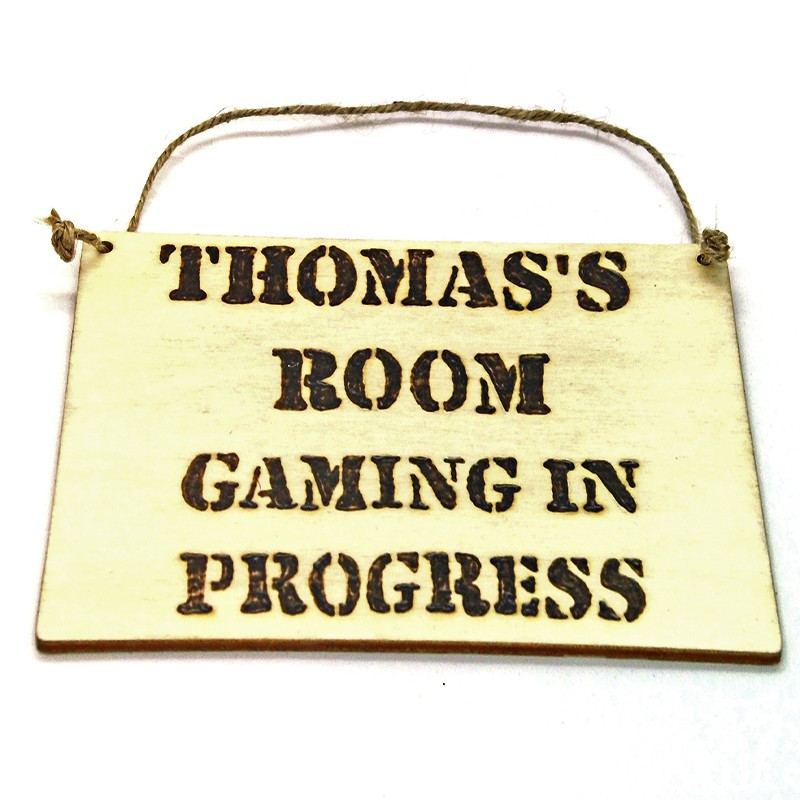 Personalised Gaming in Progress Plaque