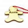 Personalised Wooden Gingerbread Man Christmas Decoration