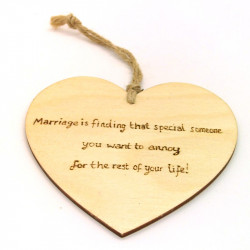 Heart Plaque - "Marriage is...