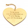 Heart Plaque - To the World You're A Mother