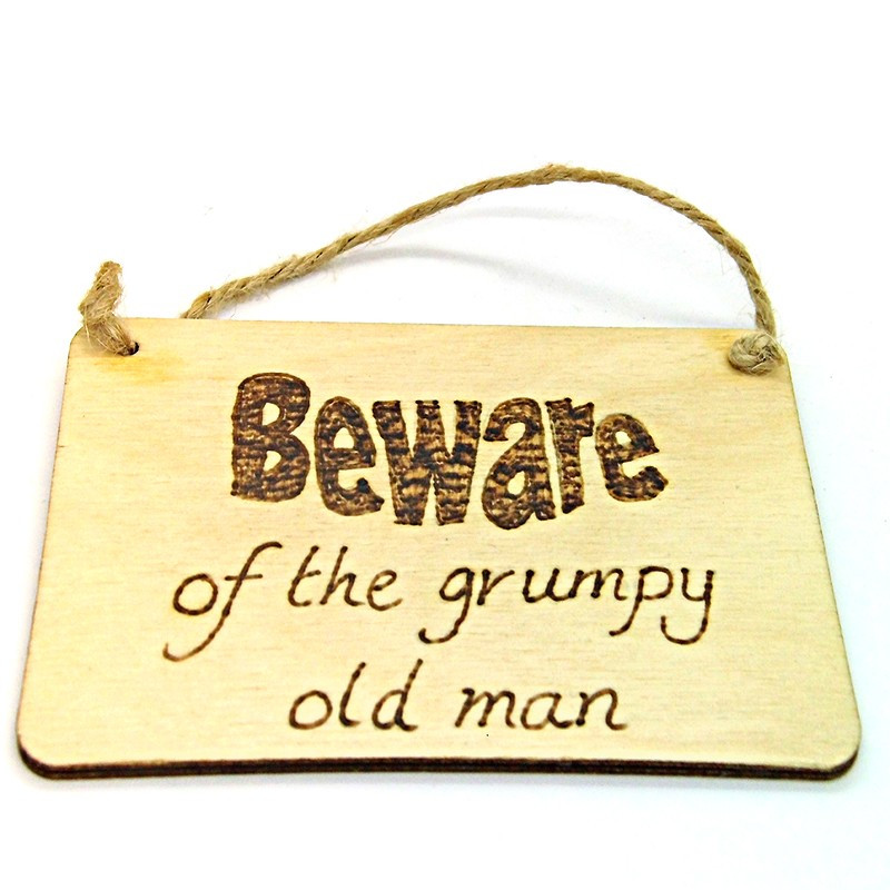 Rectangular Plaque - Beware of the Grumpy Old Man