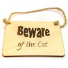 Rectangular Plaque - Beware of the Cat