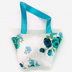 Lavender Handbag - Teal Floral