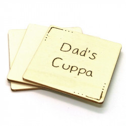 Wooden Coaster - Dad's Cuppa