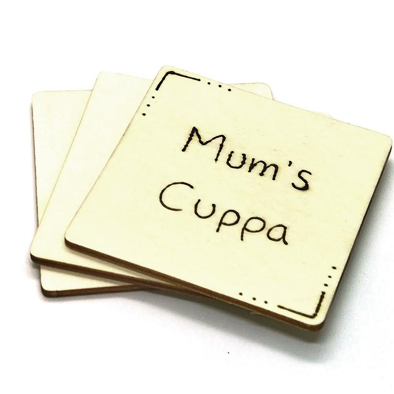 Wooden Coaster - Mum's Cuppa