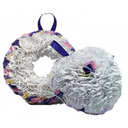 Fabric Wreath with Lights...