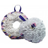 Fabric Wreath with Lights and Heart Set - White, Pink, Purple, Yellow.