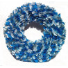 Indoor 25cm Fabric Christmas Wreath with Lights - Blue/White/Glitter