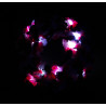 12cm Fabric Wreath with lights - Black, Pink, White