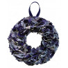 12cm Fabric Wreath with lights - Shades of Purple
