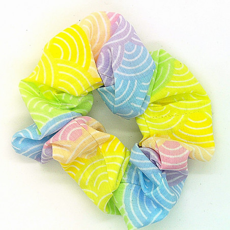 Pastel Rainbow Scales Scrunchie