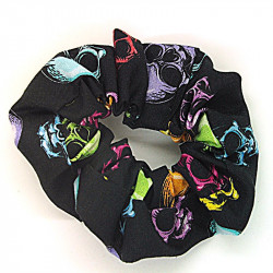 Rainbow Skull Scrunchie