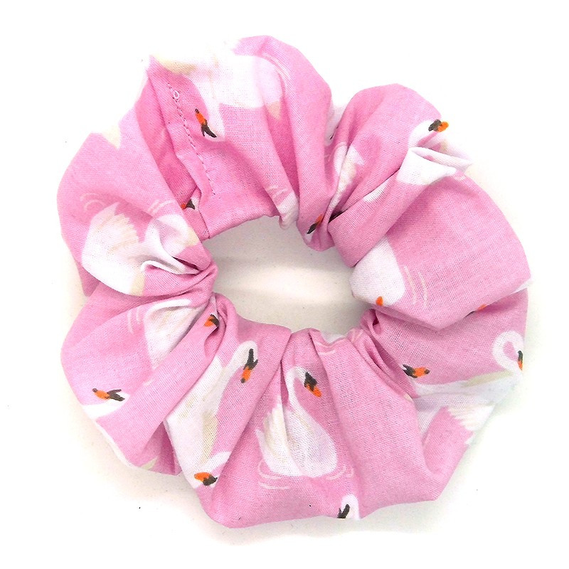 Pink Swan Scrunchie