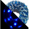 Indoor 25cm Fabric Christmas Wreath with Lights - Blue/White/Glitter