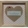 Framed Cross stitch - Thank You Teaching Assistant - Pink Flower