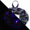 12cm Fabric Wreath with lights - Shades of Purple